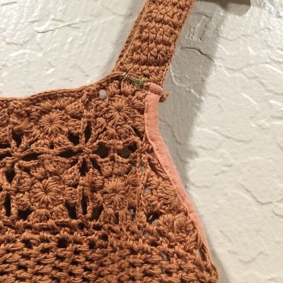 FREE PEOPLE Boho Luca Crochet Stripe Tunic S dress - Picture 7 of 8